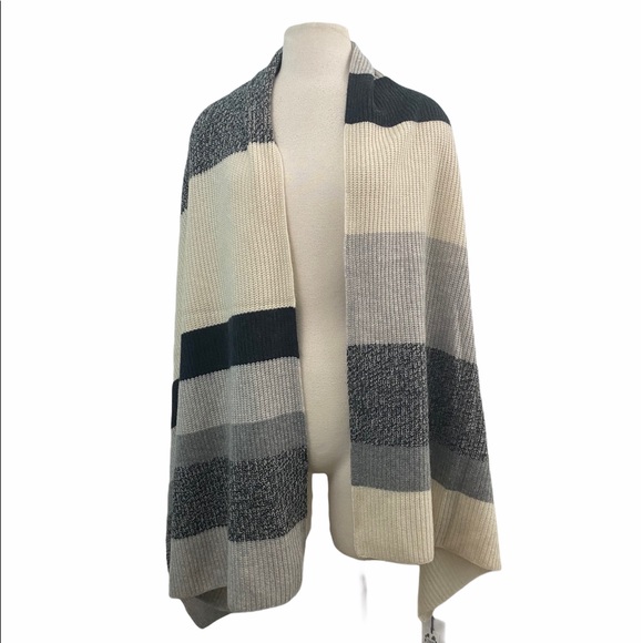 NWT Halogen chunky striped scarves 100% cashmere - Picture 3 of 4